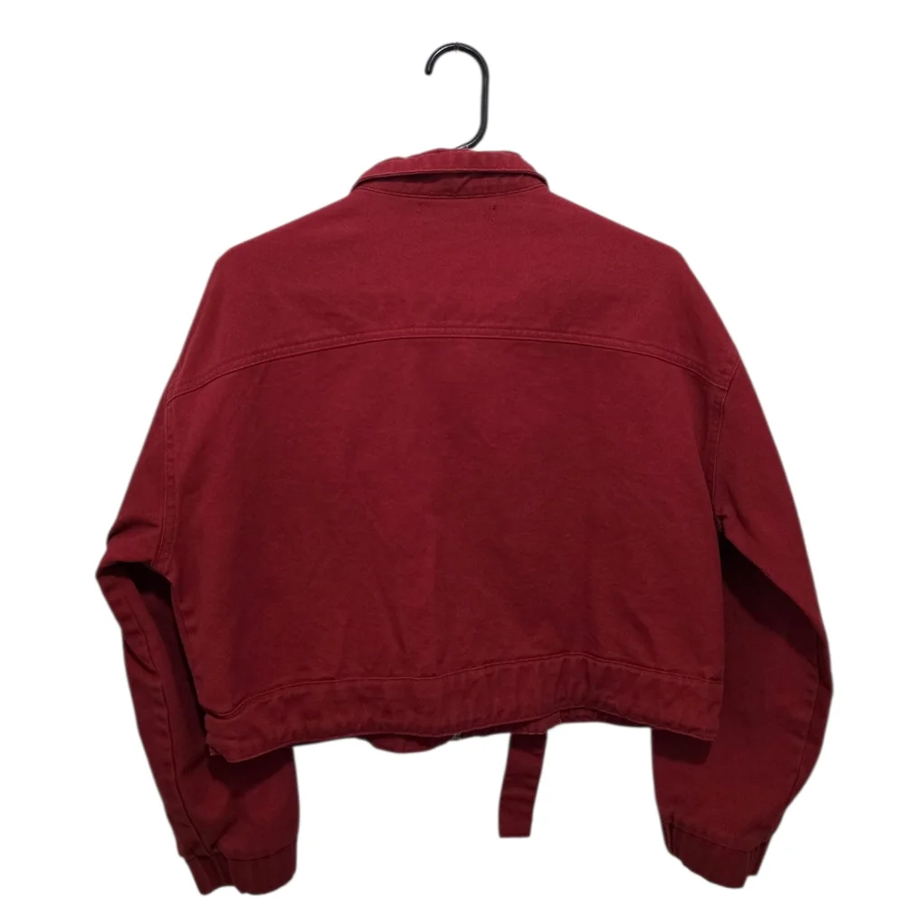 Forever 21 Cropped Denim Moto Jacket M - Picture 3 of 3